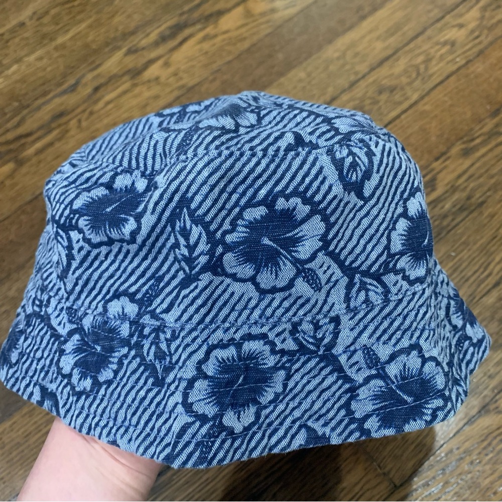 Janie and Jack Floral Bucket Hat (Blue) Size 6-8